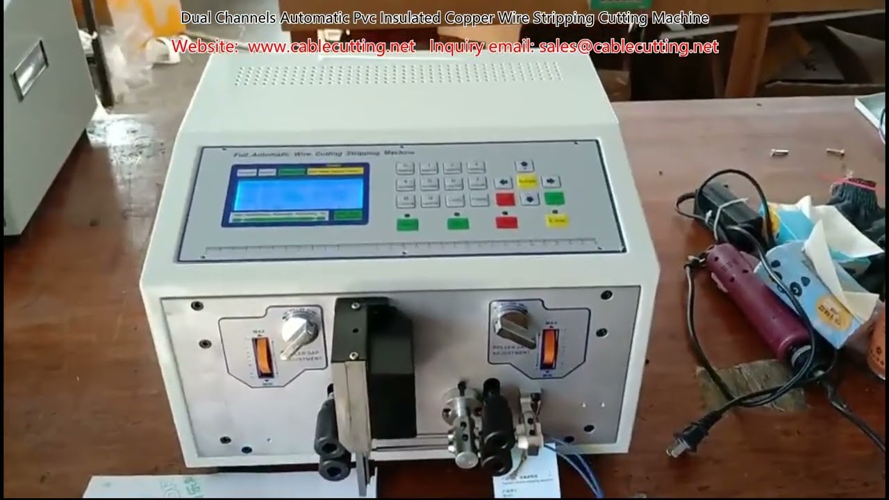 Dual-Channel Automatic PVC Insulated Copper Wire Stripping and Cutting Machine
