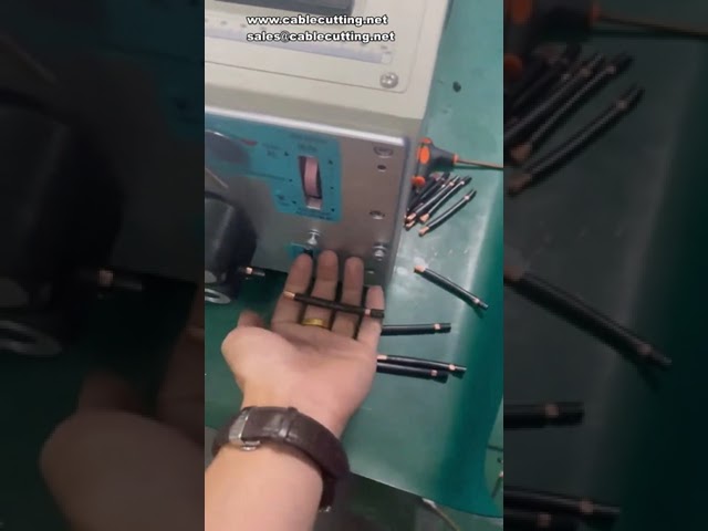 10 mm²-es automata huzalvágó és szigetelésbontó gép – Precíz, gyors gyártás