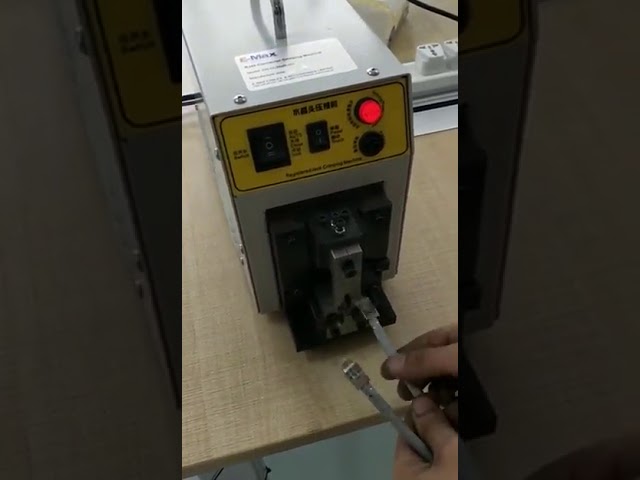 Automatikus RJ45 préselő gép – Hálózati kábelgyártás egyszerűen