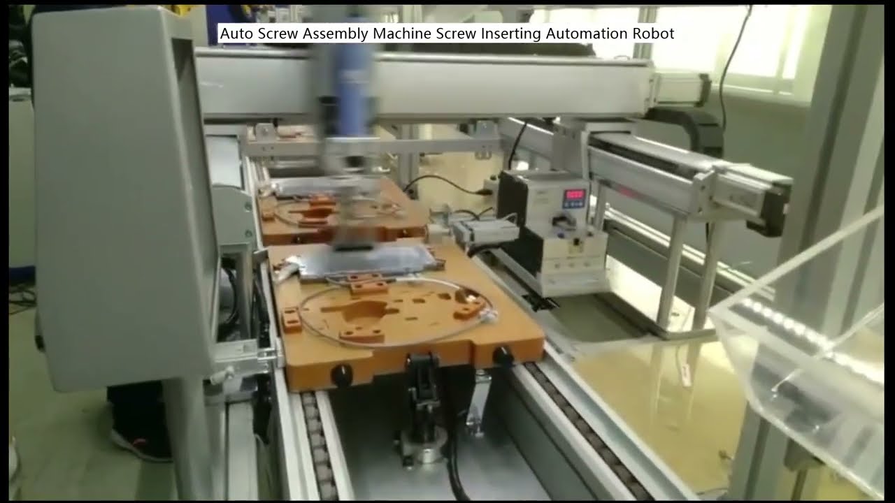 Automatic Screw Assembly Machine with Insertion Robot for Automation