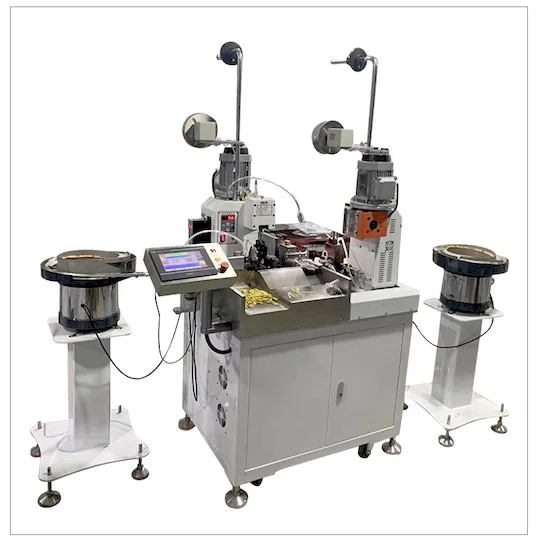 Automata kétfejes vibrációs krimpelőgép